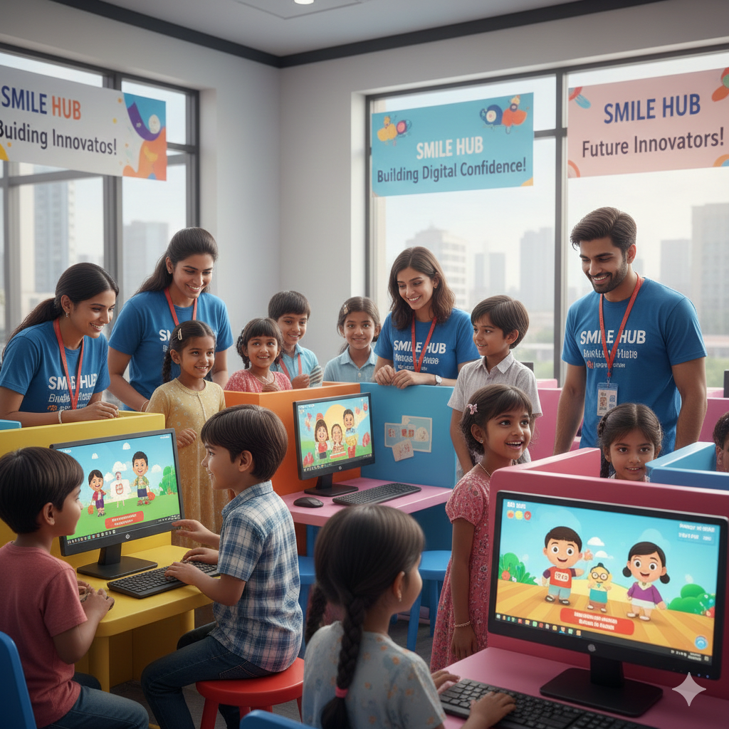 How Children Quickly Adapt to Computers: Building Digital Confidence Through Smile Hub Programme